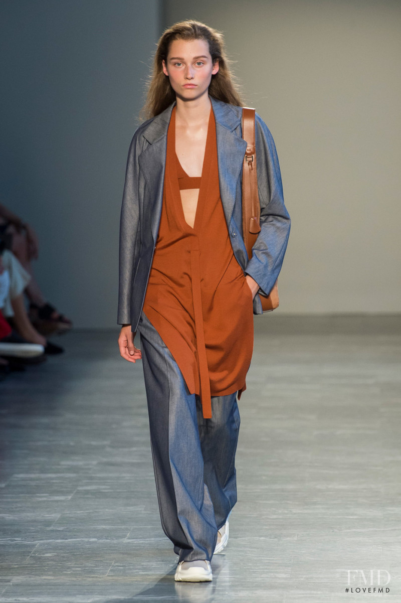 Elien Swalens featured in  the Agnona fashion show for Spring/Summer 2019