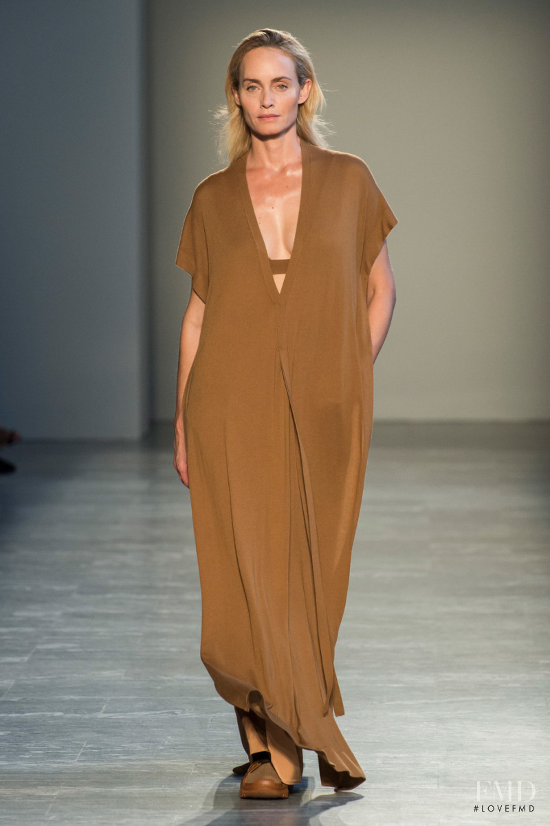 Amber Valletta featured in  the Agnona fashion show for Spring/Summer 2019