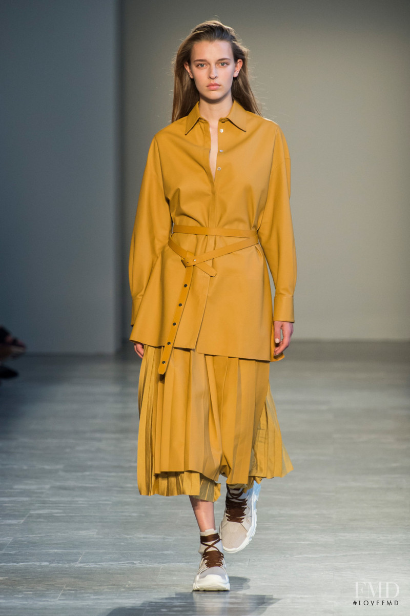 Merel Zoet featured in  the Agnona fashion show for Spring/Summer 2019