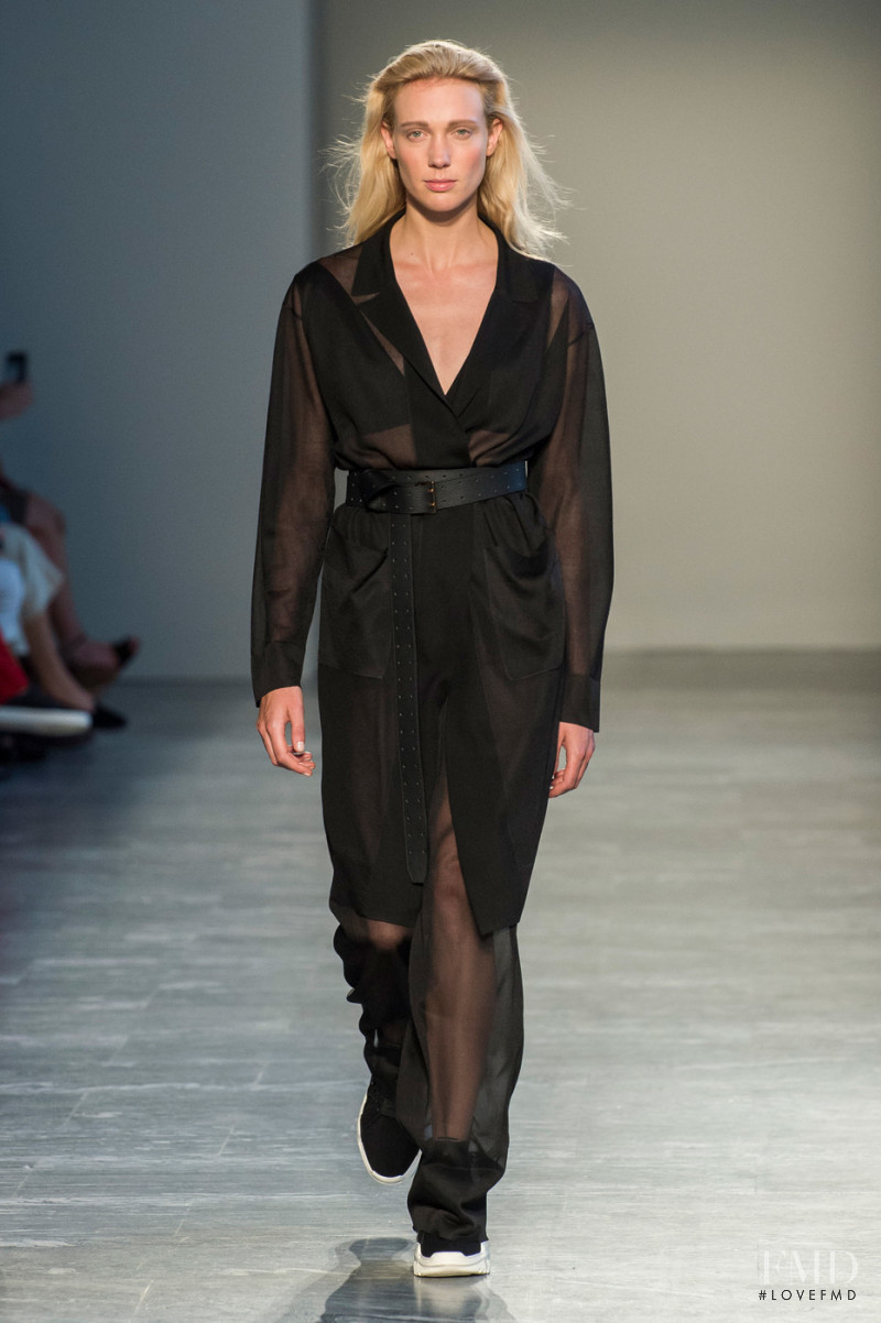 Annely Bouma featured in  the Agnona fashion show for Spring/Summer 2019