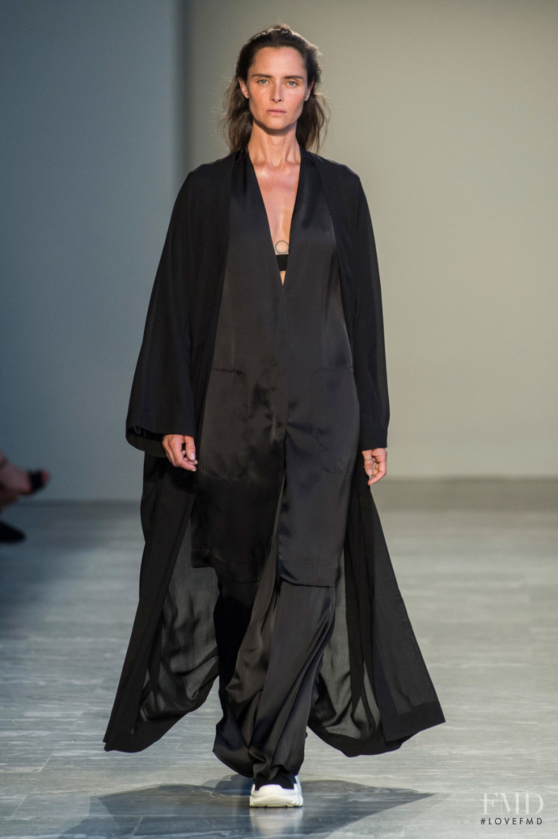 Tasha Tilberg featured in  the Agnona fashion show for Spring/Summer 2019