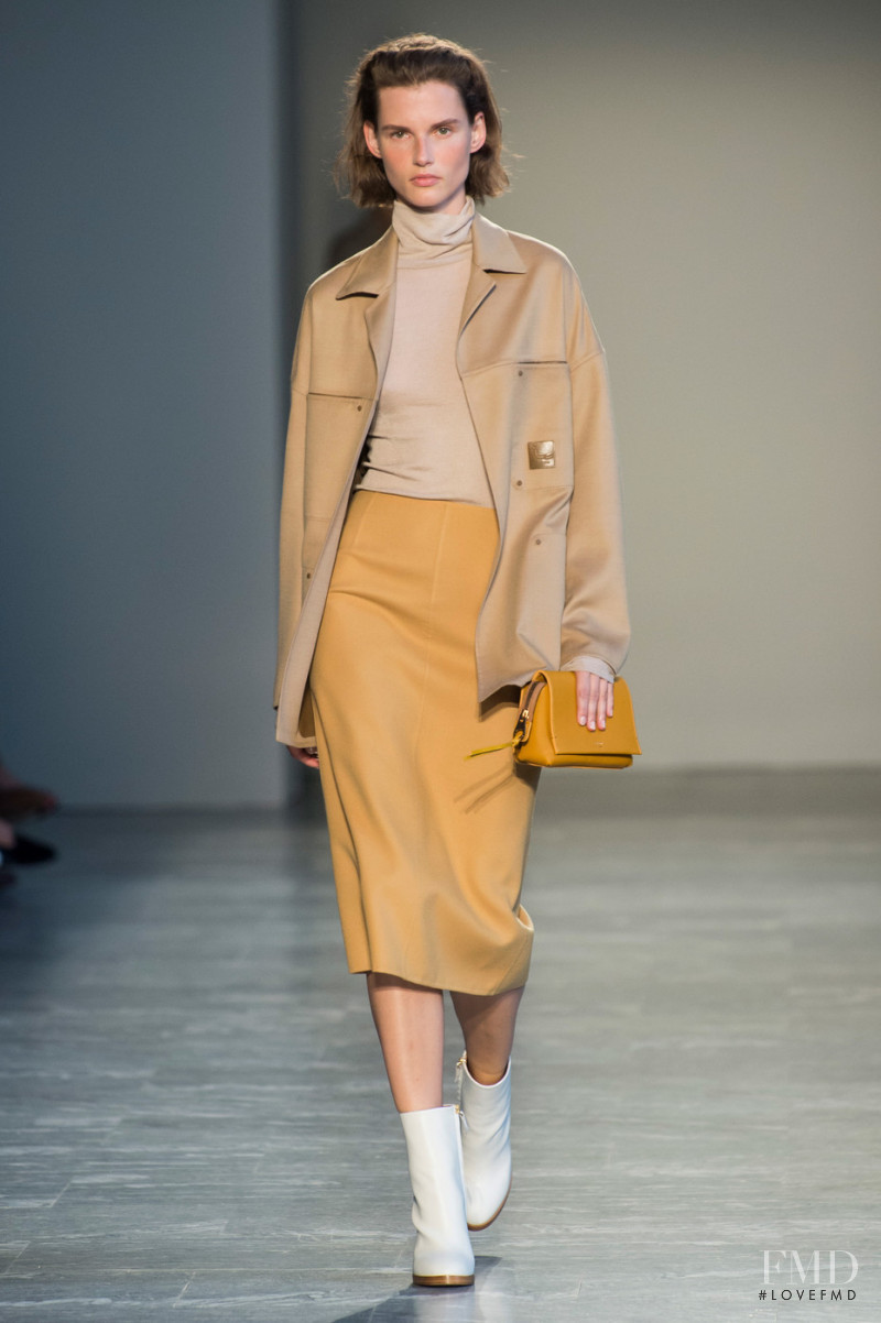 Giedre Dukauskaite featured in  the Agnona fashion show for Spring/Summer 2019