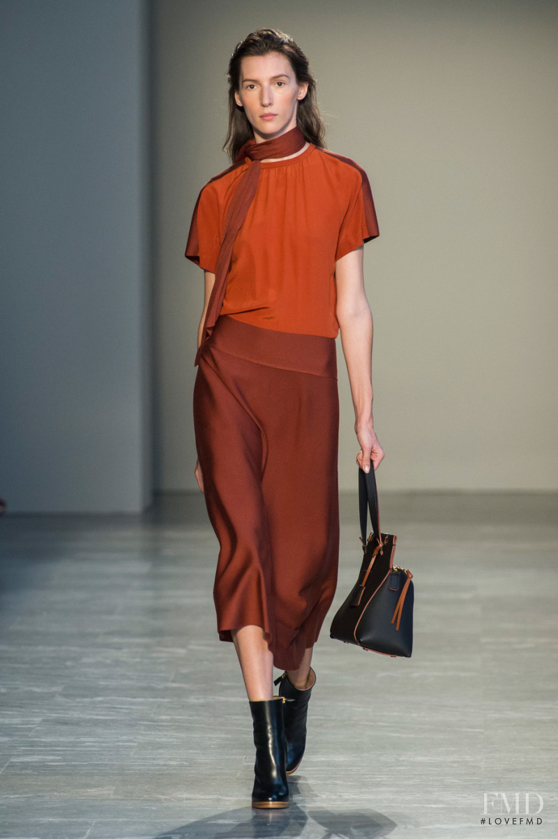 Karolina Laczkowska featured in  the Agnona fashion show for Spring/Summer 2019