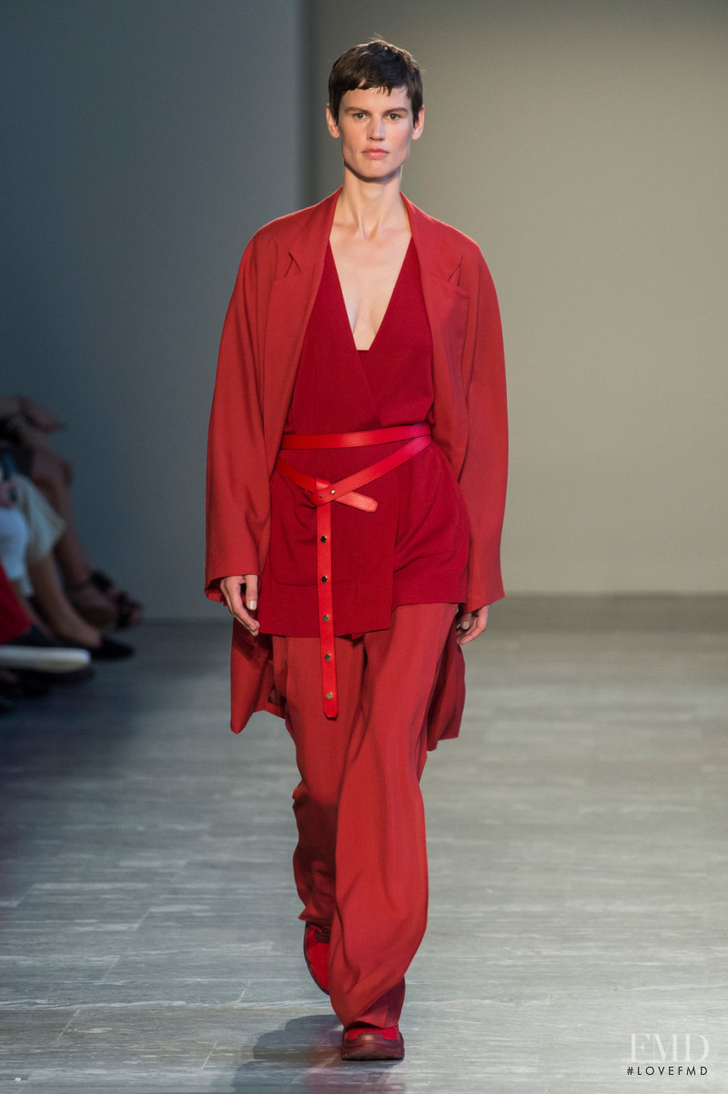 Saskia de Brauw featured in  the Agnona fashion show for Spring/Summer 2019