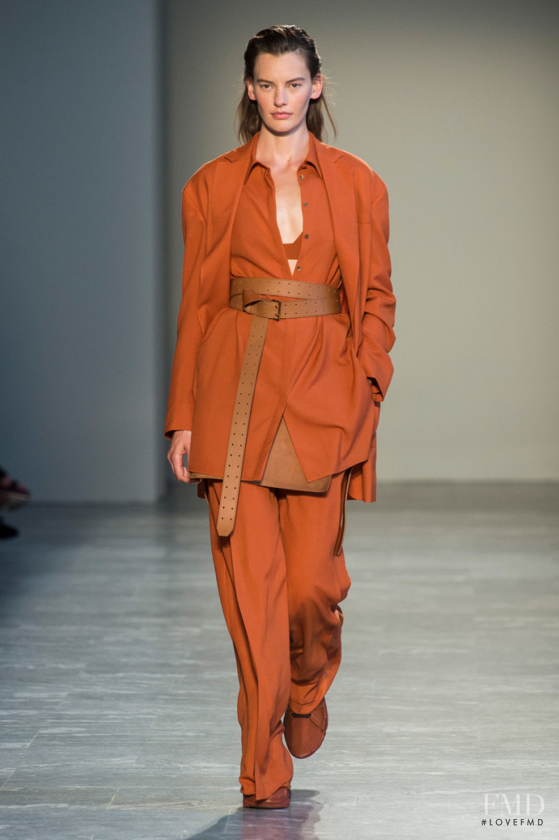 Amanda Murphy featured in  the Agnona fashion show for Spring/Summer 2019