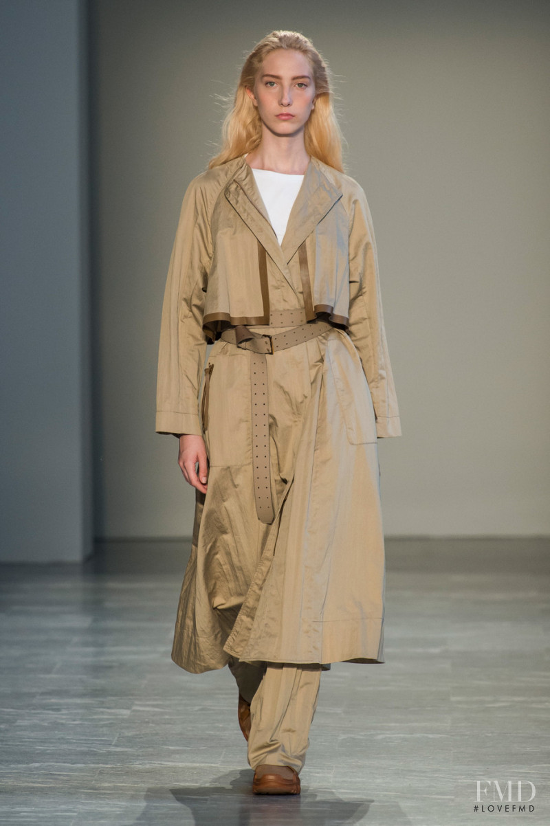 Sasha  Komarova featured in  the Agnona fashion show for Spring/Summer 2019
