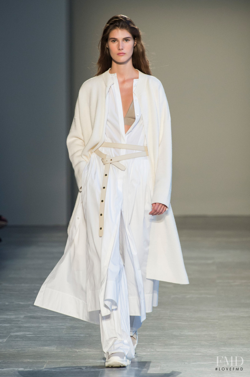 Lucia Lopez featured in  the Agnona fashion show for Spring/Summer 2019