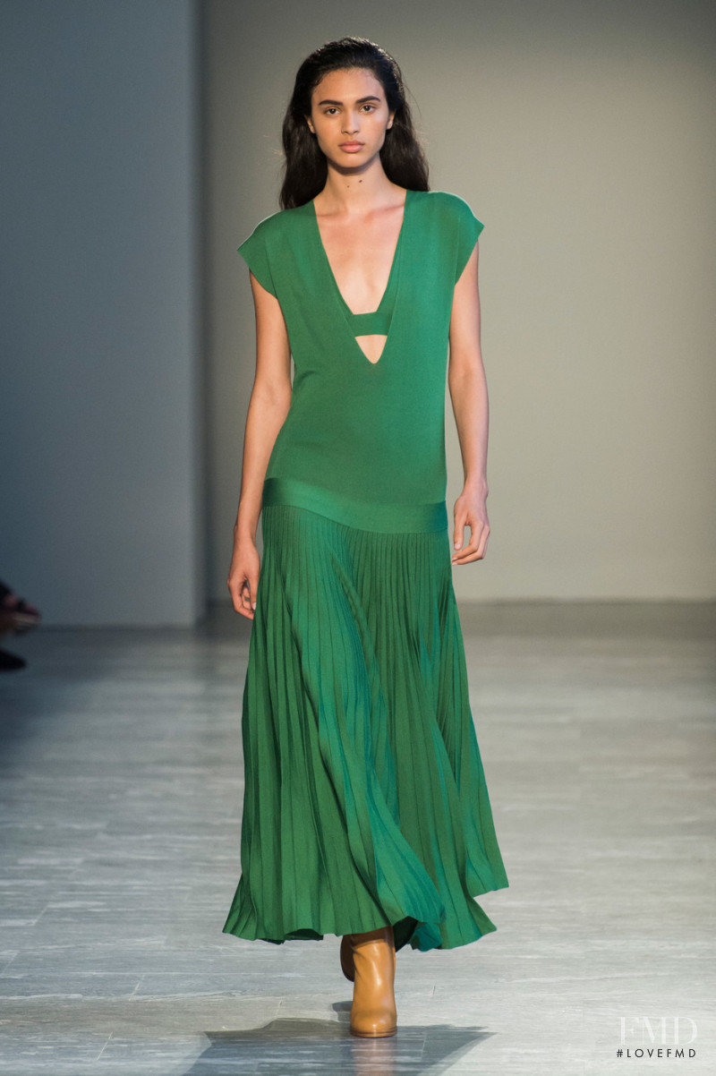 Aira Ferreira featured in  the Agnona fashion show for Spring/Summer 2019