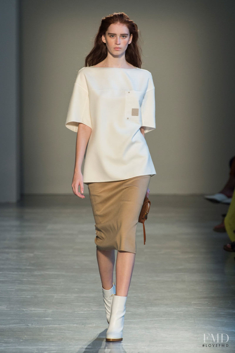 Emma Dobson featured in  the Agnona fashion show for Spring/Summer 2019