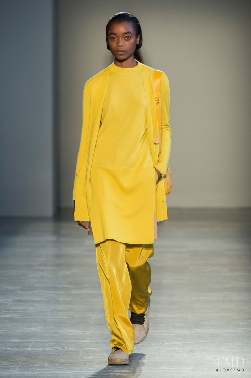 Olivia Anakwe featured in  the Agnona fashion show for Spring/Summer 2019