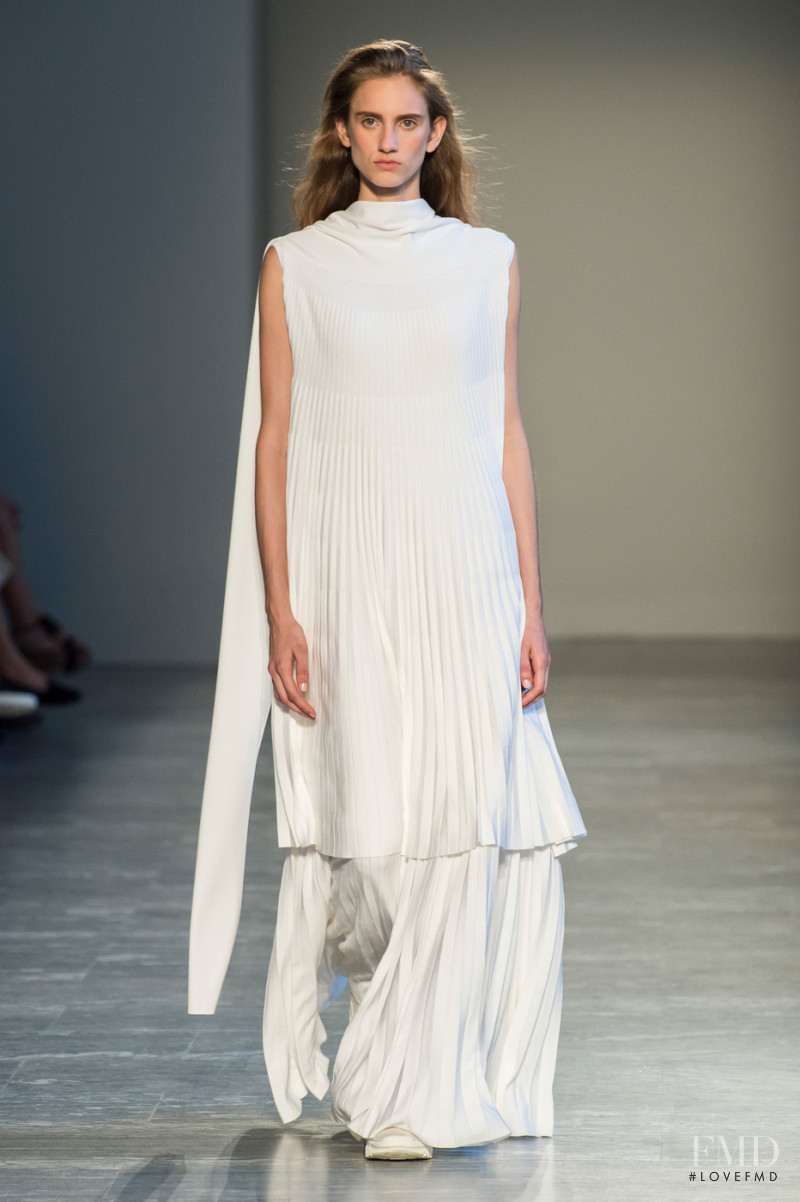 Sarah Berger featured in  the Agnona fashion show for Spring/Summer 2019