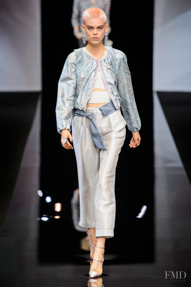 Anna Rubin featured in  the Giorgio Armani fashion show for Spring/Summer 2019