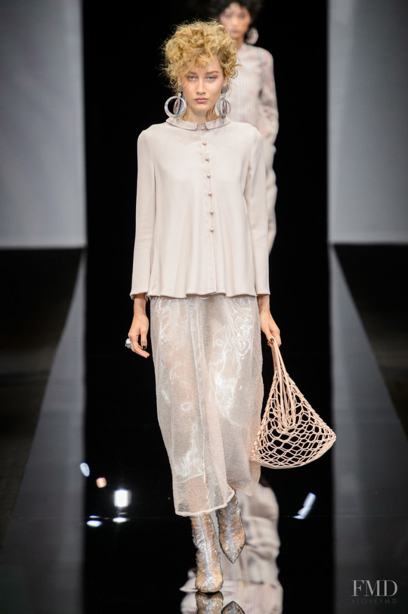 Tamara Tazarova featured in  the Giorgio Armani fashion show for Spring/Summer 2019