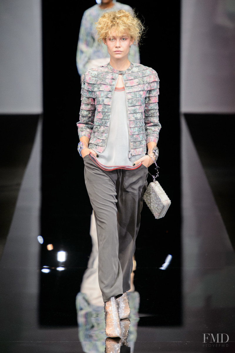 Diana Klamova featured in  the Giorgio Armani fashion show for Spring/Summer 2019