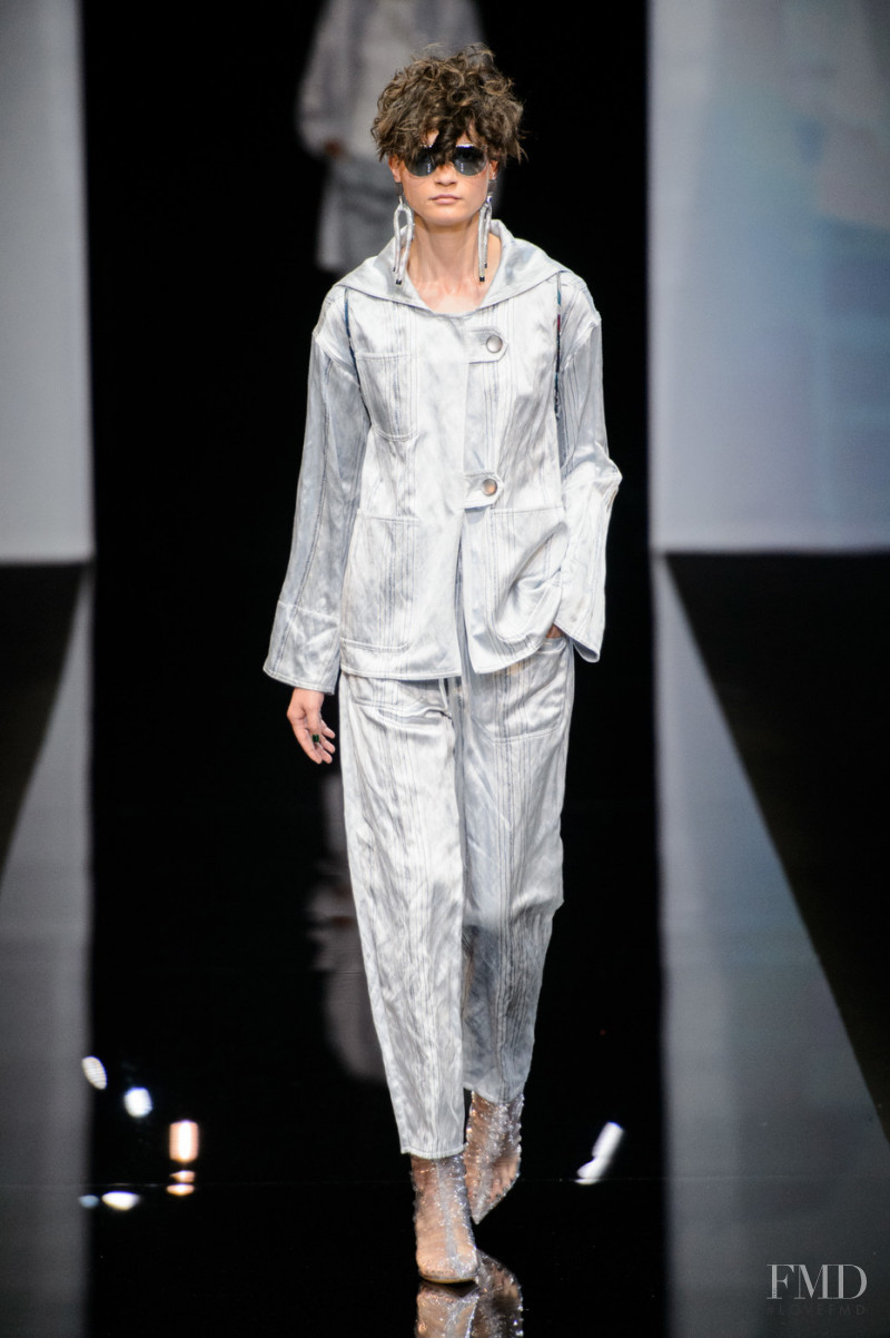 Kris Kukharchik featured in  the Giorgio Armani fashion show for Spring/Summer 2019