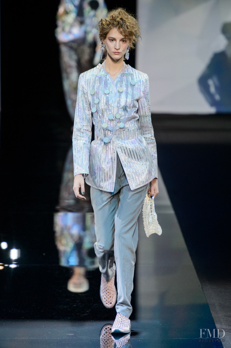 Rosanna Georgiou featured in  the Giorgio Armani fashion show for Spring/Summer 2019