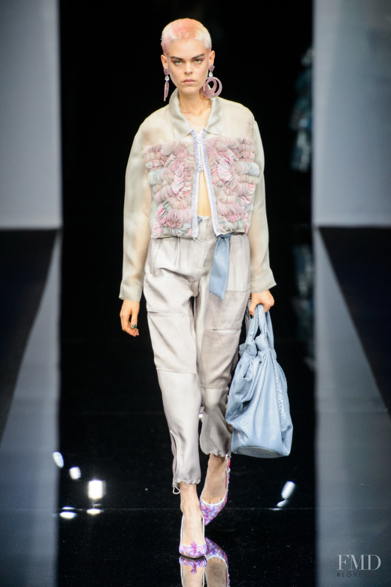 Anna Rubin featured in  the Giorgio Armani fashion show for Spring/Summer 2019
