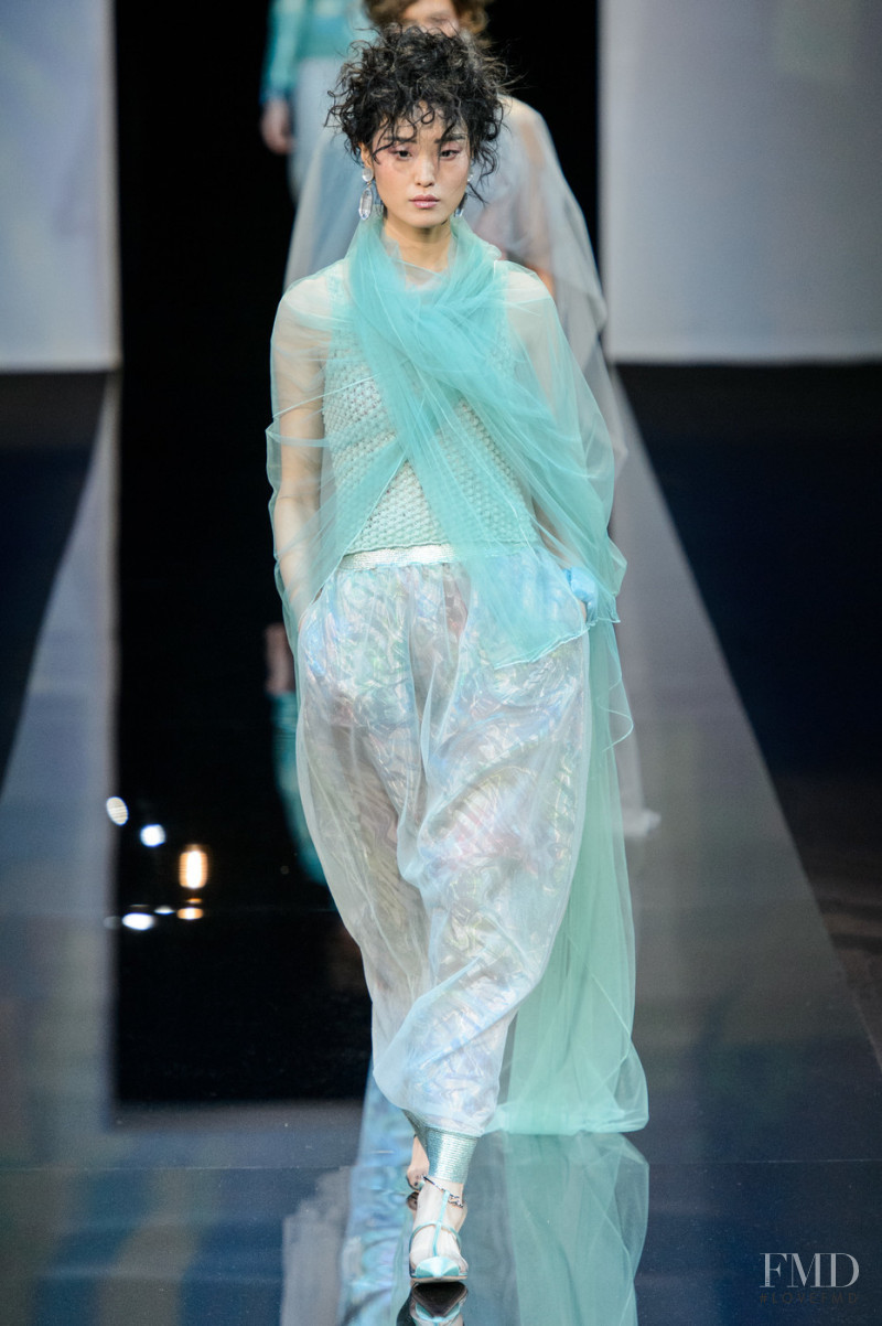 Yue Han featured in  the Giorgio Armani fashion show for Spring/Summer 2019
