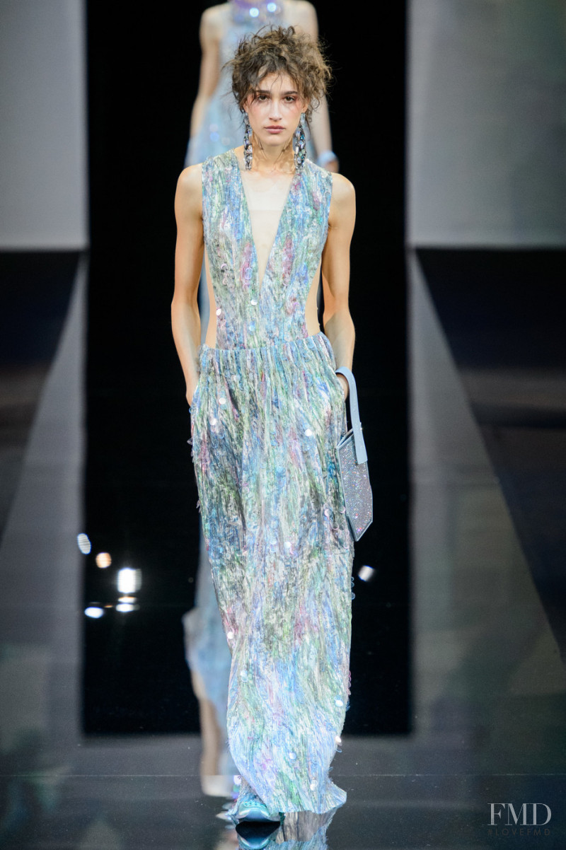 Julia Cordova featured in  the Giorgio Armani fashion show for Spring/Summer 2019