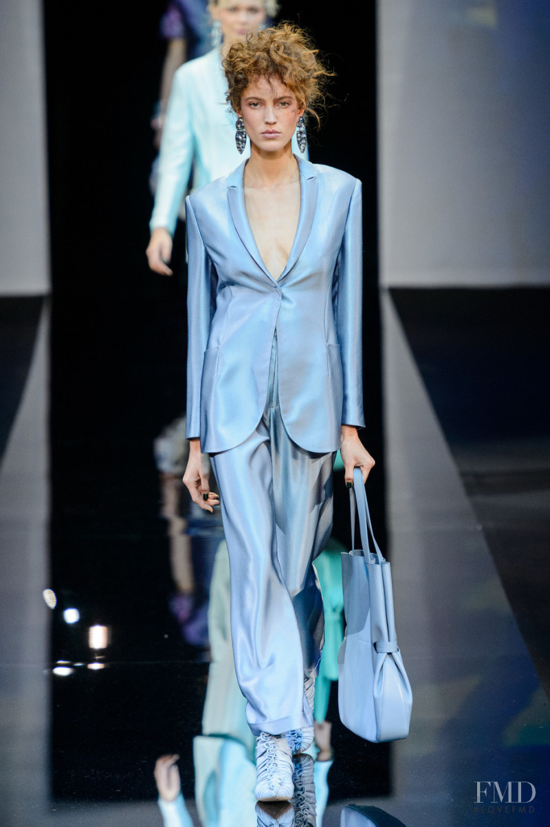 Nadine Ammeraal featured in  the Giorgio Armani fashion show for Spring/Summer 2019