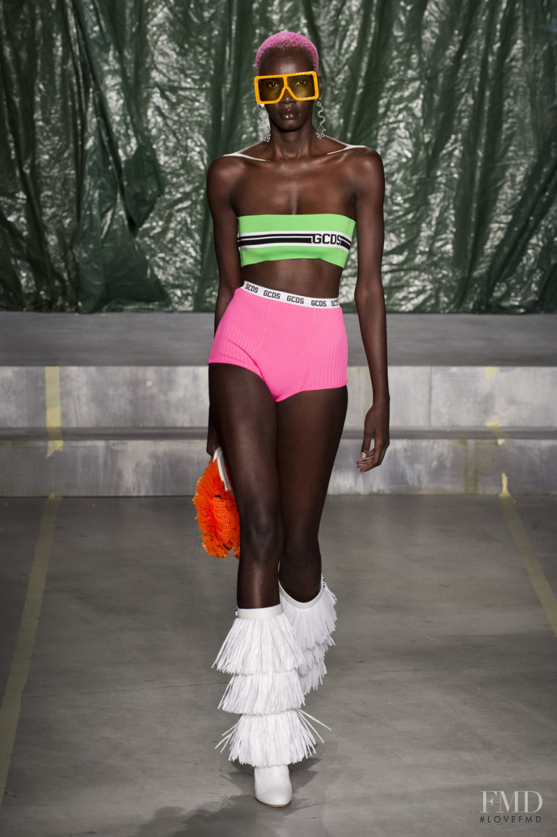 Tricia Akello featured in  the GCDS fashion show for Spring/Summer 2019