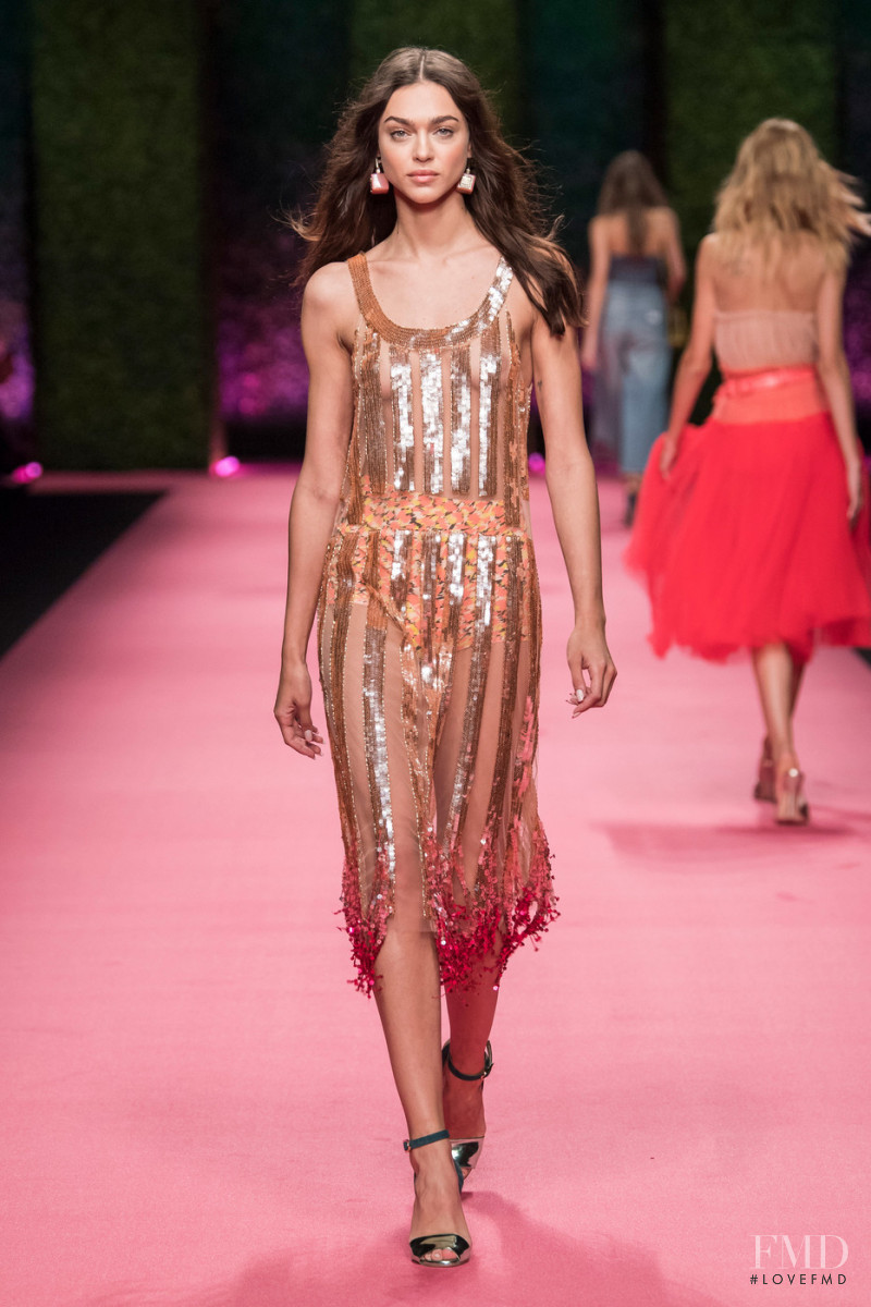 Zhenya Katava featured in  the Elisabetta Franchi fashion show for Spring/Summer 2019