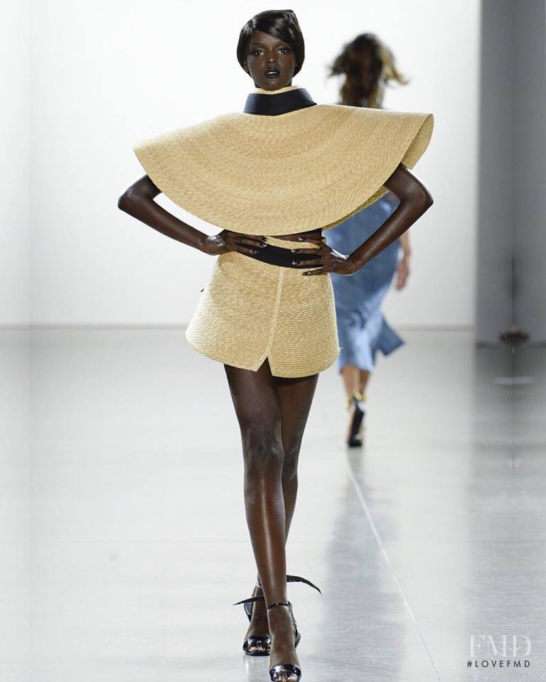 Duckie Thot featured in  the Christian Cowan fashion show for Spring/Summer 2019