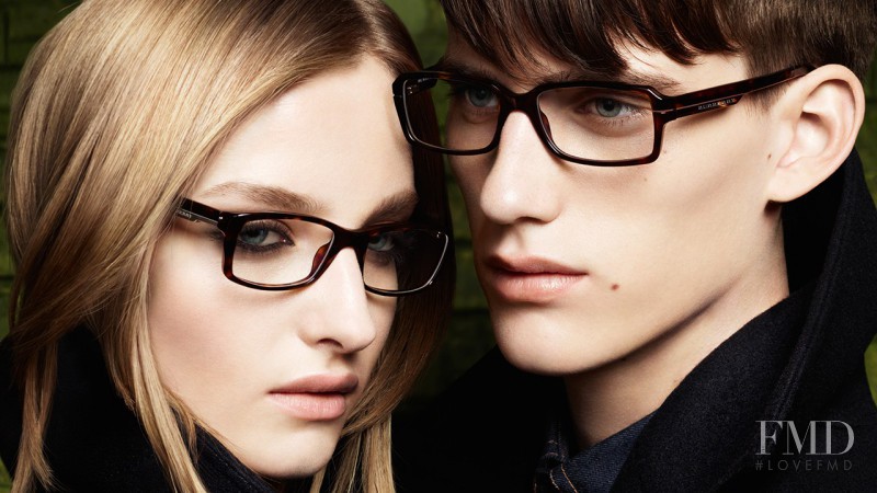 Amanda Norgaard featured in  the Burberry Eyewear advertisement for Autumn/Winter 2010