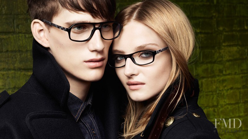 Amanda Norgaard featured in  the Burberry Eyewear advertisement for Autumn/Winter 2010