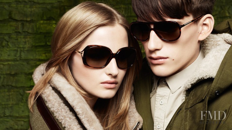 Amanda Norgaard featured in  the Burberry Eyewear advertisement for Autumn/Winter 2010