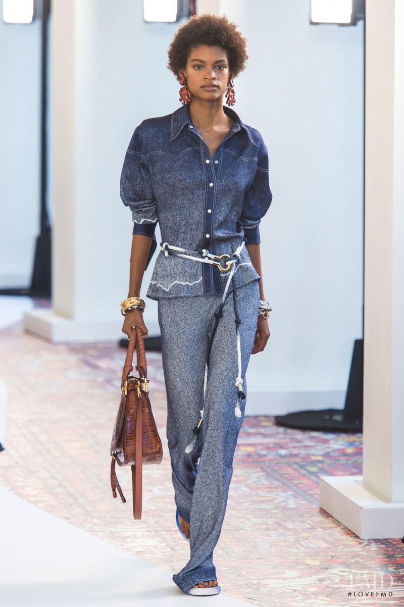 Theresa Hayes featured in  the Chloe fashion show for Spring/Summer 2019