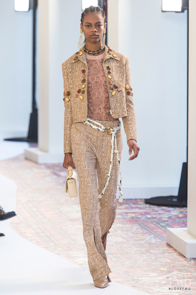 Aaliyah Hydes featured in  the Chloe fashion show for Spring/Summer 2019