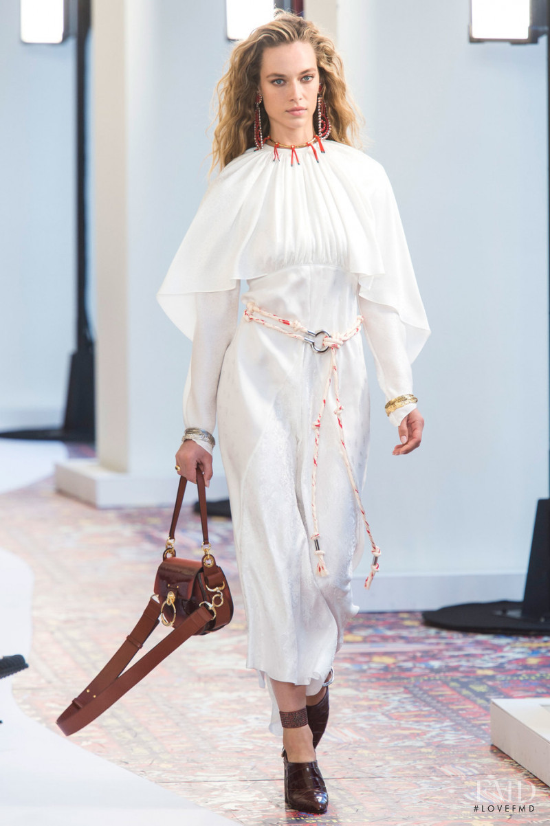 Hannah Ferguson featured in  the Chloe fashion show for Spring/Summer 2019