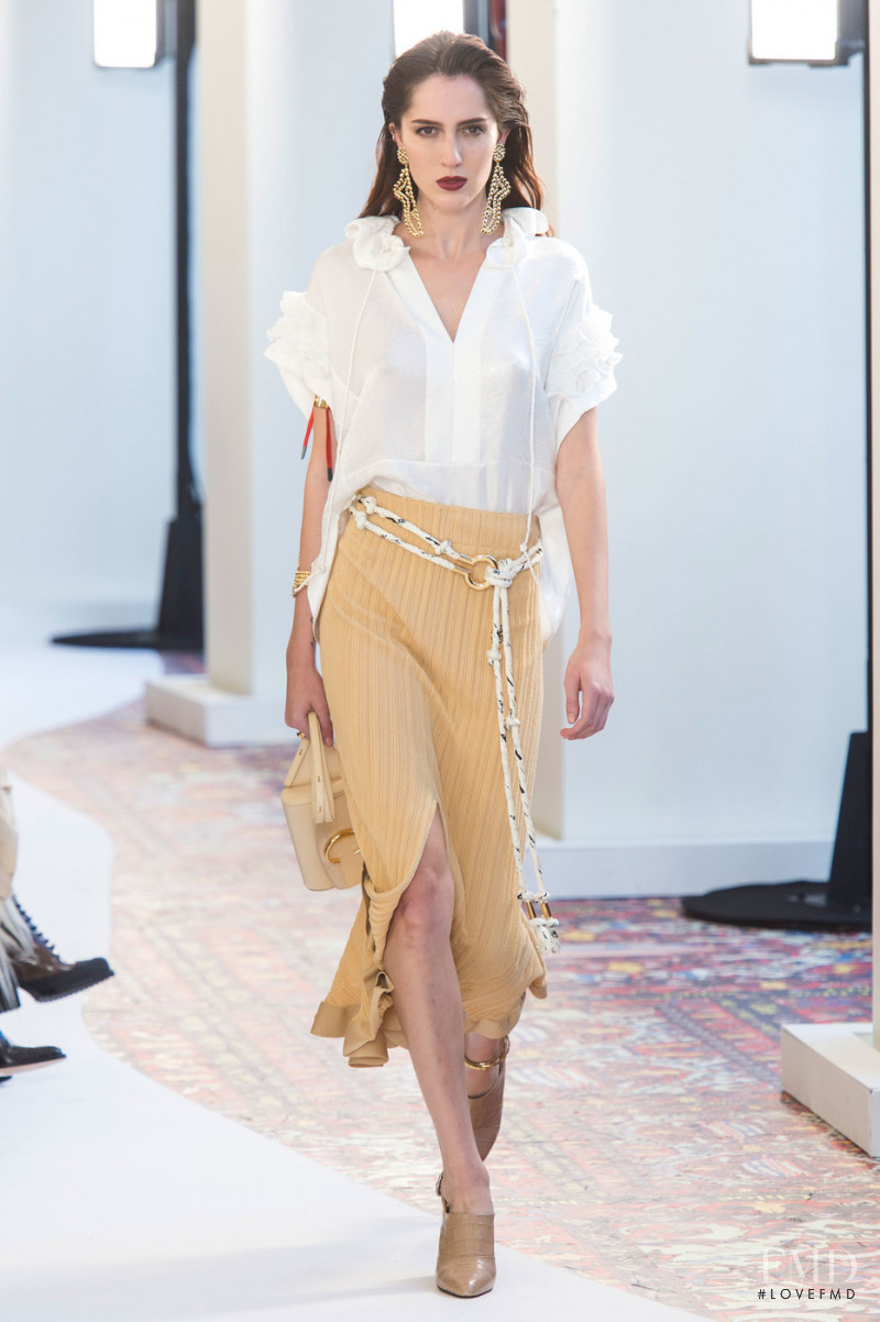 Teddy Quinlivan featured in  the Chloe fashion show for Spring/Summer 2019