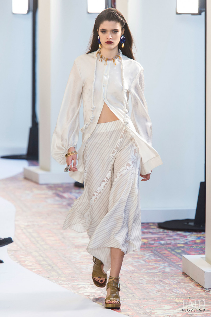 Alexandra Maria Micu featured in  the Chloe fashion show for Spring/Summer 2019