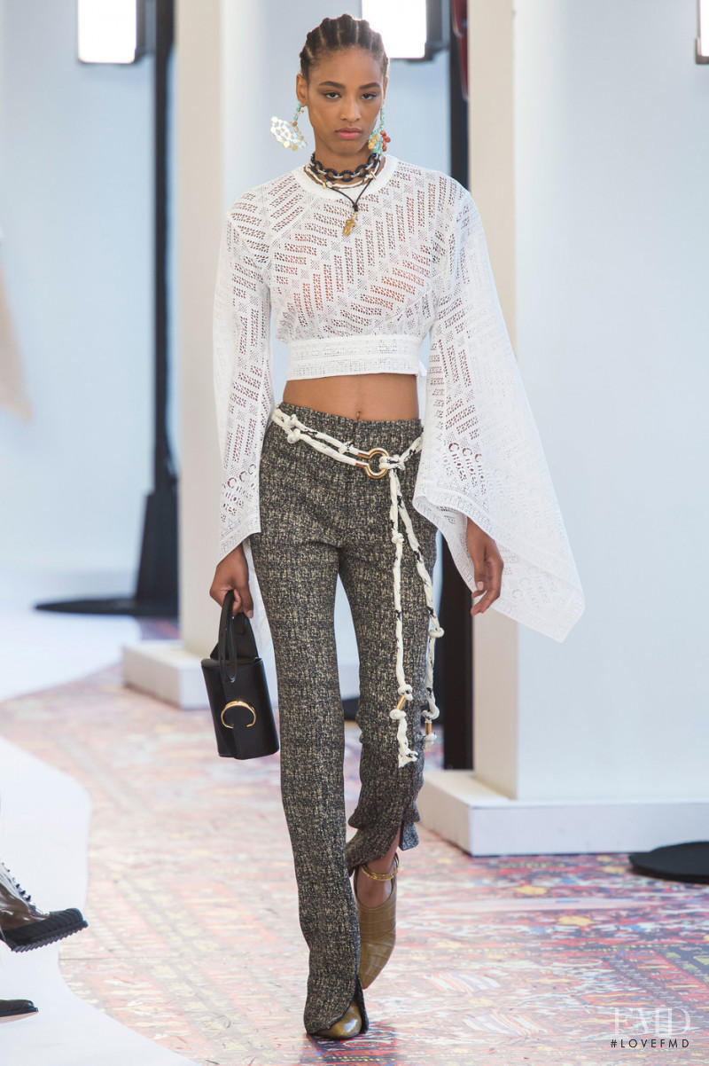 Janaye Furman featured in  the Chloe fashion show for Spring/Summer 2019