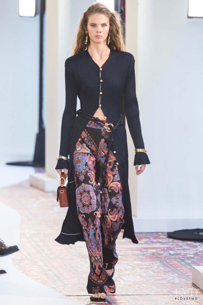 Julia Merkelbach featured in  the Chloe fashion show for Spring/Summer 2019