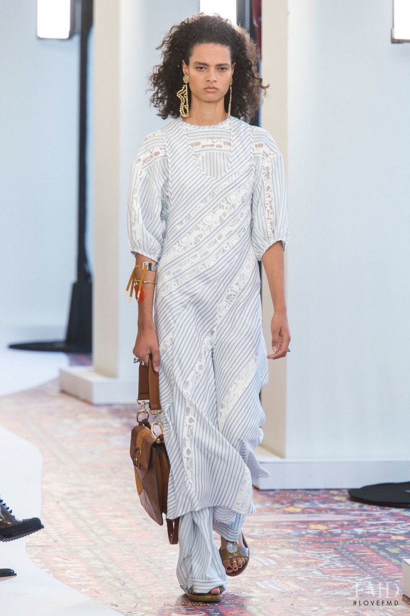 Amanda Martins featured in  the Chloe fashion show for Spring/Summer 2019