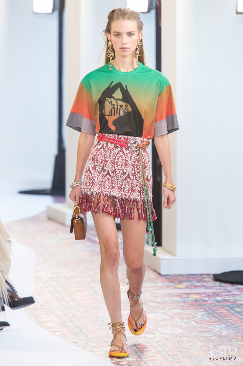 Rebecca Leigh Longendyke featured in  the Chloe fashion show for Spring/Summer 2019