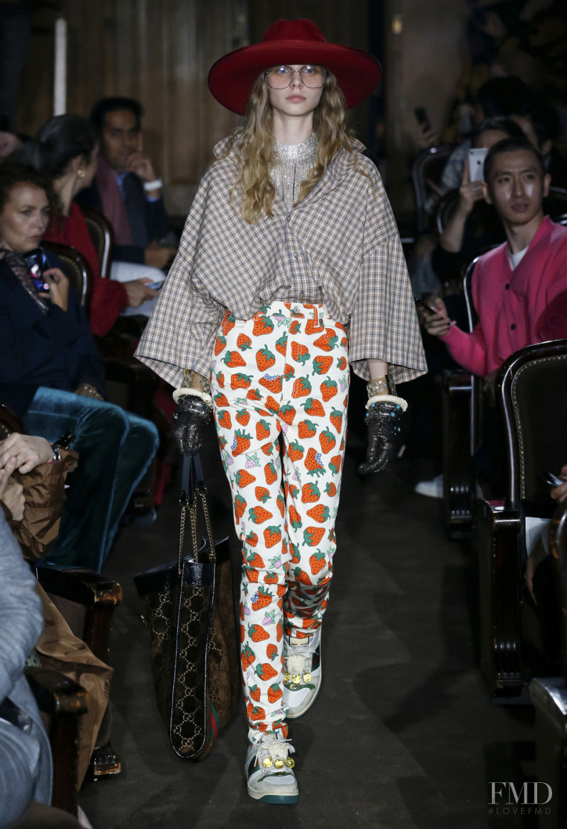 Petra Koubkova featured in  the Gucci fashion show for Spring/Summer 2019