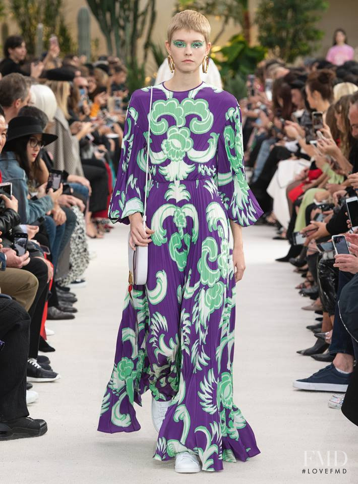 Maike Inga featured in  the Valentino fashion show for Spring/Summer 2019