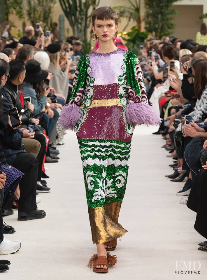 Britt Ensink featured in  the Valentino fashion show for Spring/Summer 2019