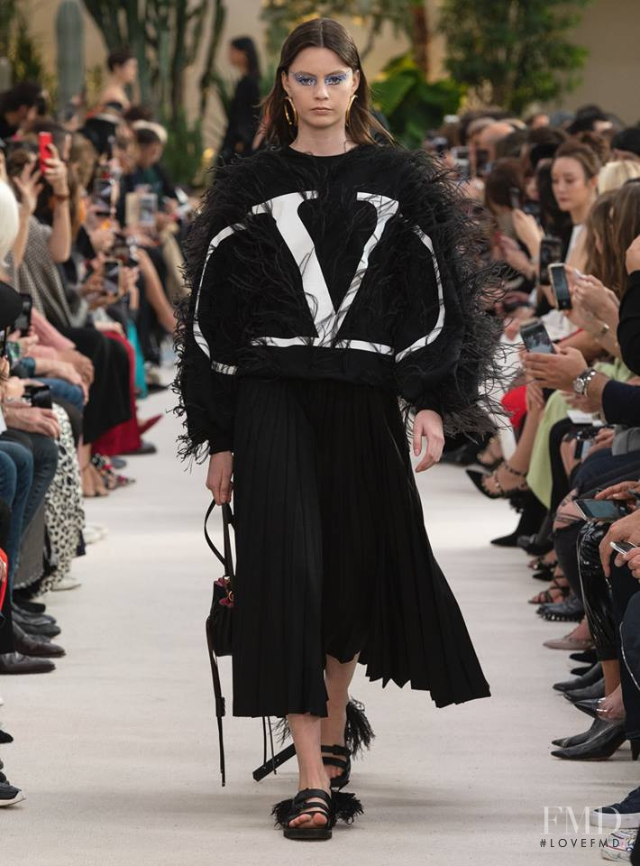 Jordan McEwen featured in  the Valentino fashion show for Spring/Summer 2019