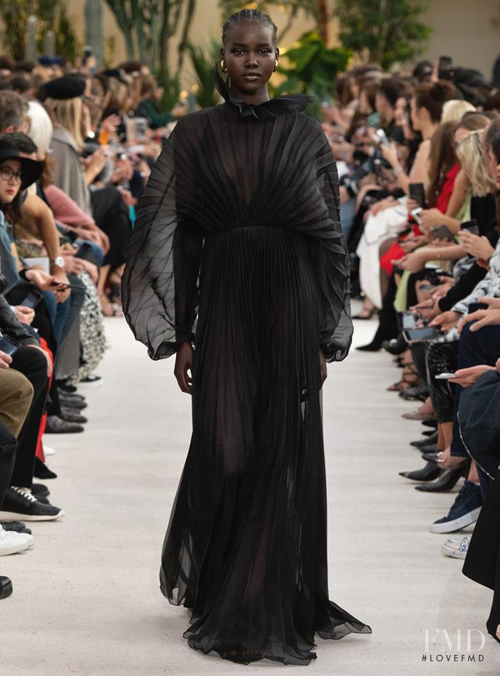 Adut Akech Bior featured in  the Valentino fashion show for Spring/Summer 2019