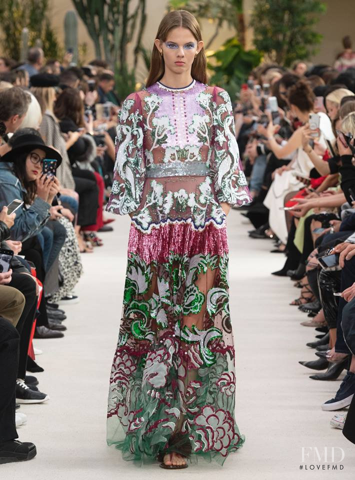 Julia Merkelbach featured in  the Valentino fashion show for Spring/Summer 2019