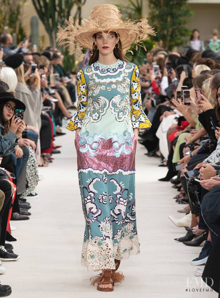 Meghan Collison featured in  the Valentino fashion show for Spring/Summer 2019