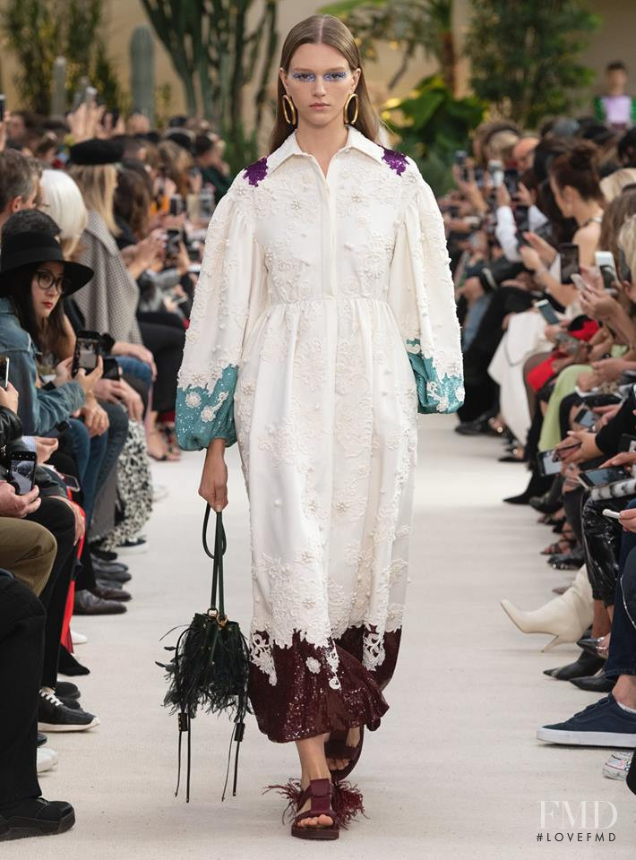 Natalie Ogg featured in  the Valentino fashion show for Spring/Summer 2019