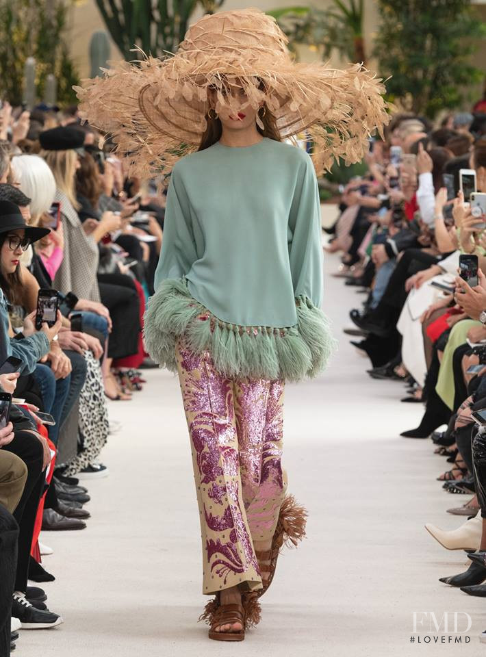 Nina Marker featured in  the Valentino fashion show for Spring/Summer 2019