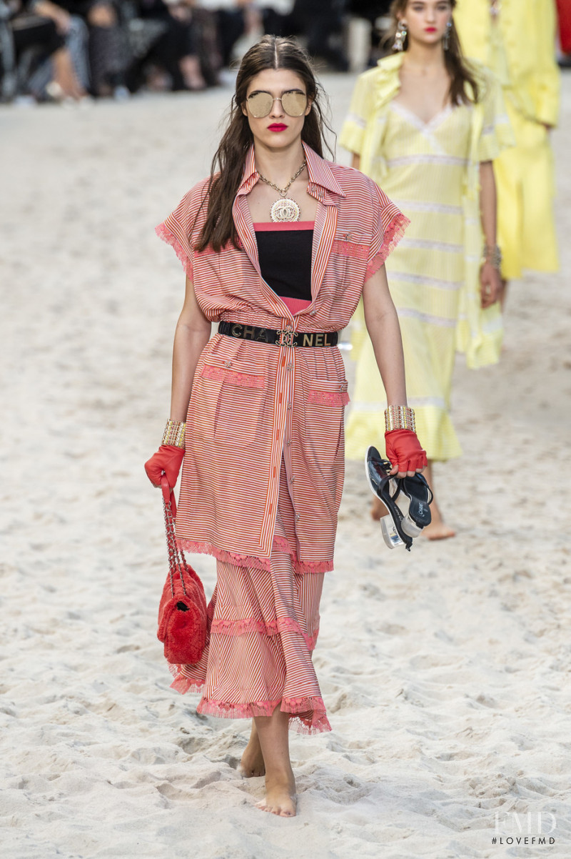 Alexandra Maria Micu featured in  the Chanel fashion show for Spring/Summer 2019