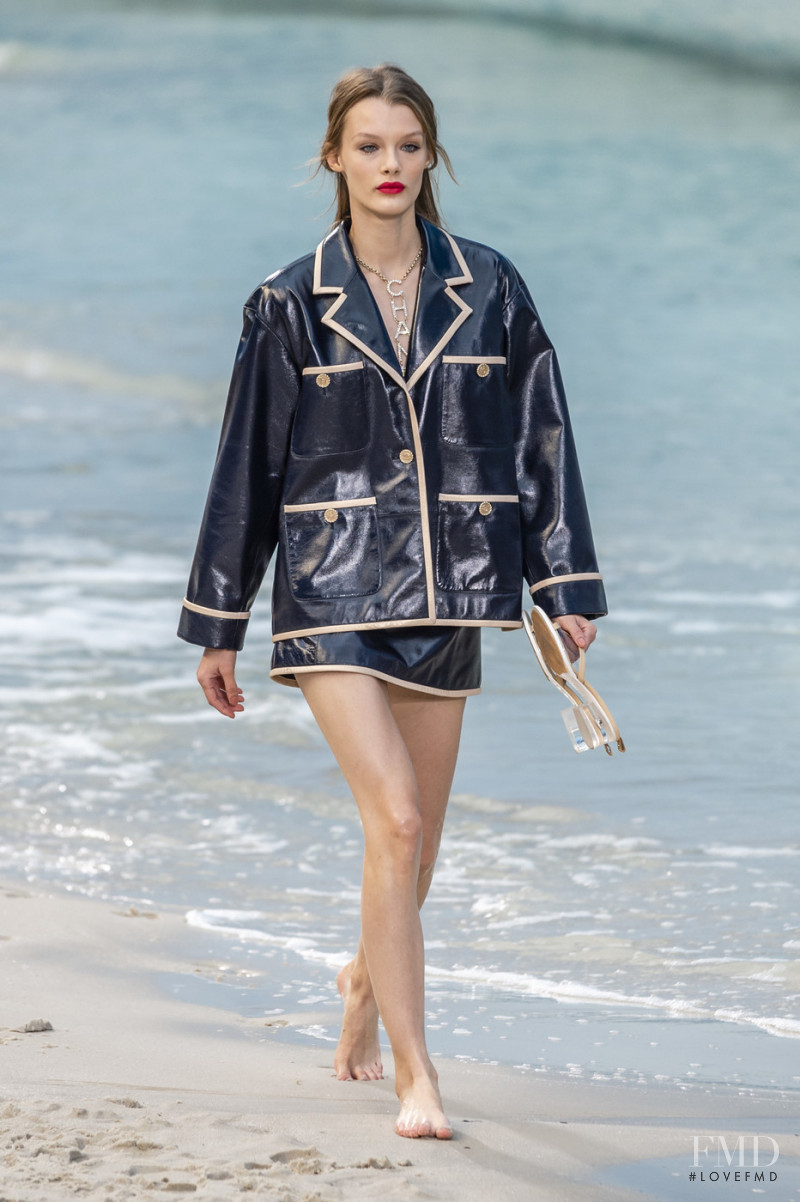Kris Grikaite featured in  the Chanel fashion show for Spring/Summer 2019